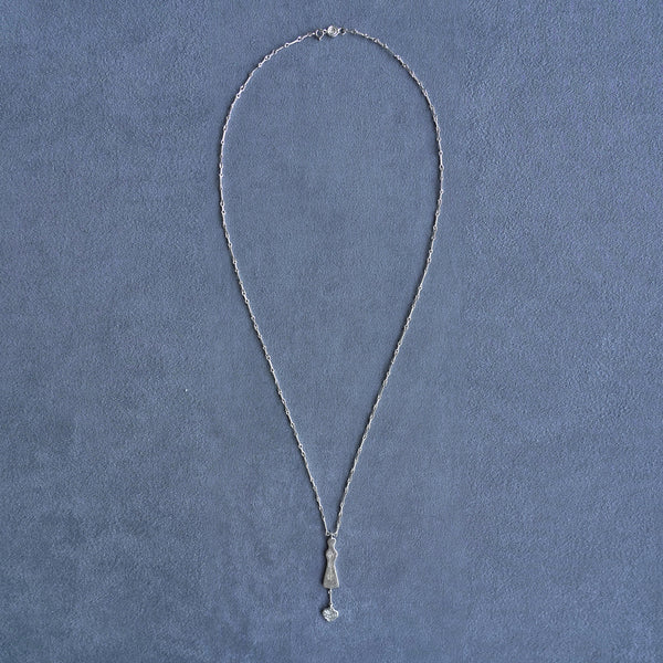 SALE E PEPE Sterling Silver Flora Pendant Necklace SEP-SP02N14-YIN Silver